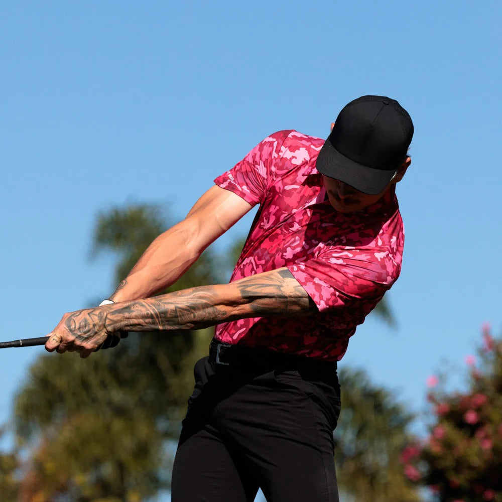 HighCut MEN'S SUNDAY PINK POLO